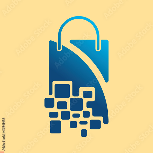 Ecommerce unique Shopping Bag Logo for Business and Company