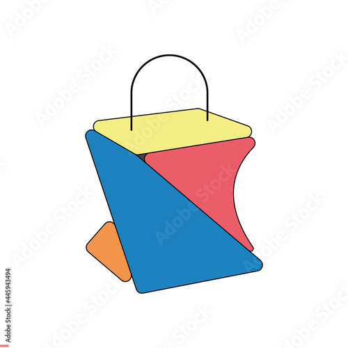 Ecommerce unique Shopping Bag Logo for Business and Company