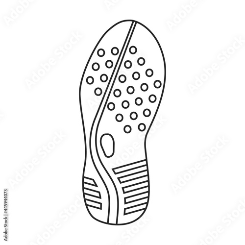 Footprint vector outline icon. Vector illustration sole print on white background. Isolated outline illustration icon of footprint .