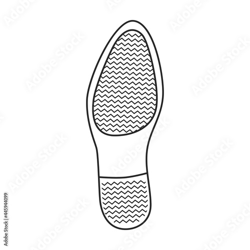 Footprint vector outline icon. Vector illustration sole print on white background. Isolated outline illustration icon of footprint .