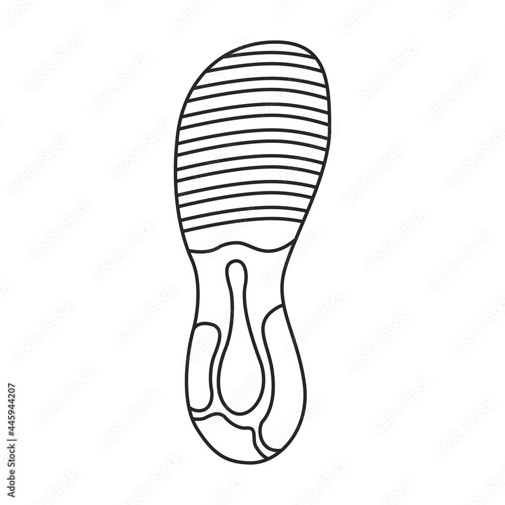 Footprint vector outline icon. Vector illustration sole print on white background. Isolated outline illustration icon of footprint . Footprint vector outline icon. Vector illustration sole print on white background. Isolated outline illustration icon of footprint .