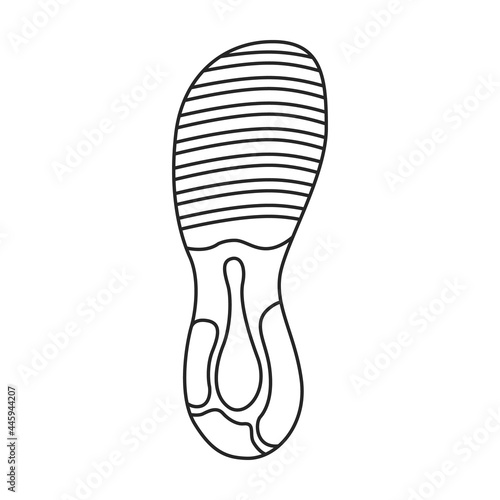 Footprint vector outline icon. Vector illustration sole print on white background. Isolated outline illustration icon of footprint .