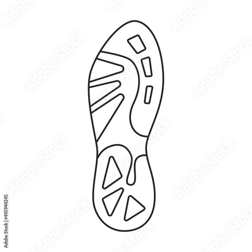 Footprint vector outline icon. Vector illustration sole print on white background. Isolated outline illustration icon of footprint .