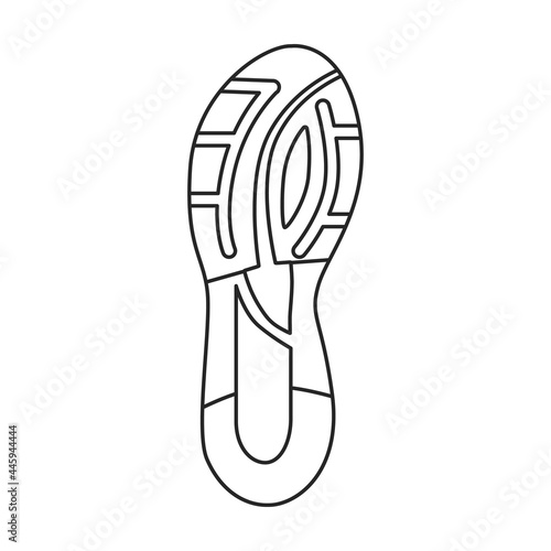 Footprint vector outline icon. Vector illustration sole print on white background. Isolated outline illustration icon of footprint .