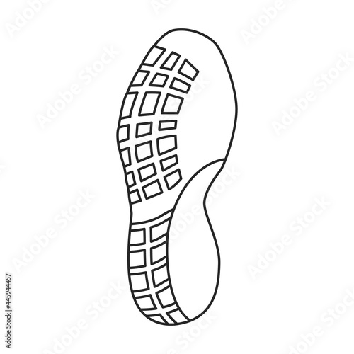 Footprint vector outline icon. Vector illustration sole print on white background. Isolated outline illustration icon of footprint .