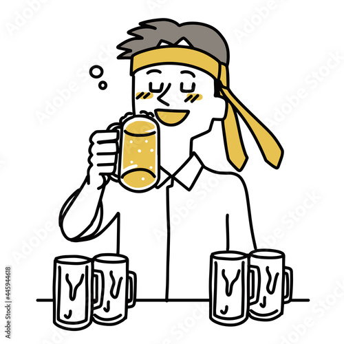 大量に飲酒している男性