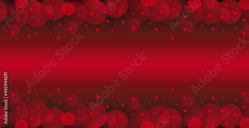 Hintergrund Dunkelrot Weihnachten mit Farbverlauf Weihnachtskugeln als Blasen und Sternen
