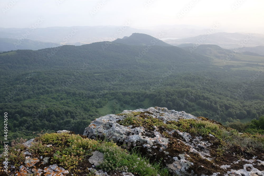 Fototapeta premium travel to sunny day in mountains