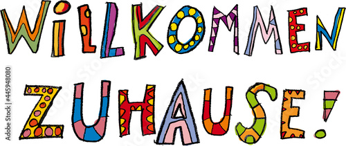 Kinderschrift Willkommen zuhause