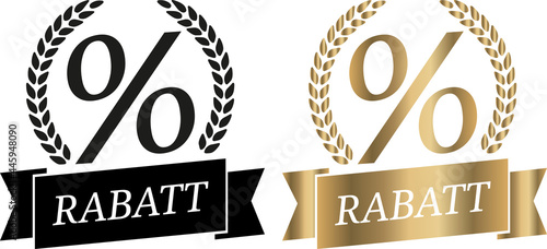 Signet % Rabatt Gold und Schwarzweiß