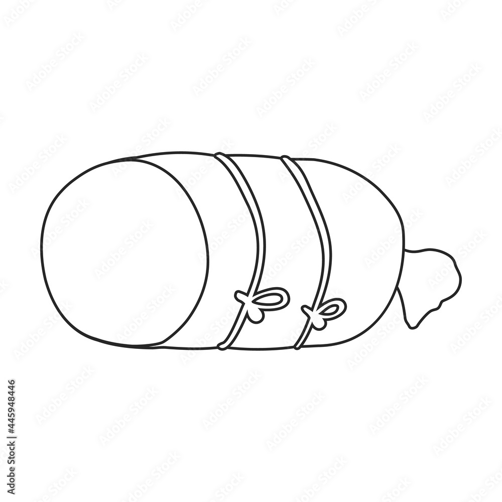 Sausage vector outline icon. Vector illustration meat on white background. Isolated outline illustration icon of sausage, . Sausage vector outline icon. Vector illustration meat on white background. Isolated outline illustration icon of sausage, .
