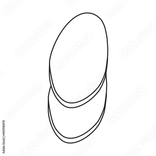 Sausage vector outline icon. Vector illustration meat on white background. Isolated outline illustration icon of sausage, .