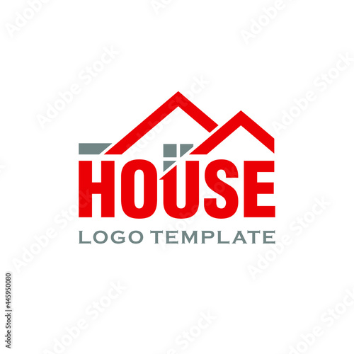 Red House icon. Home Symbol Logo design. Vector Illustration.