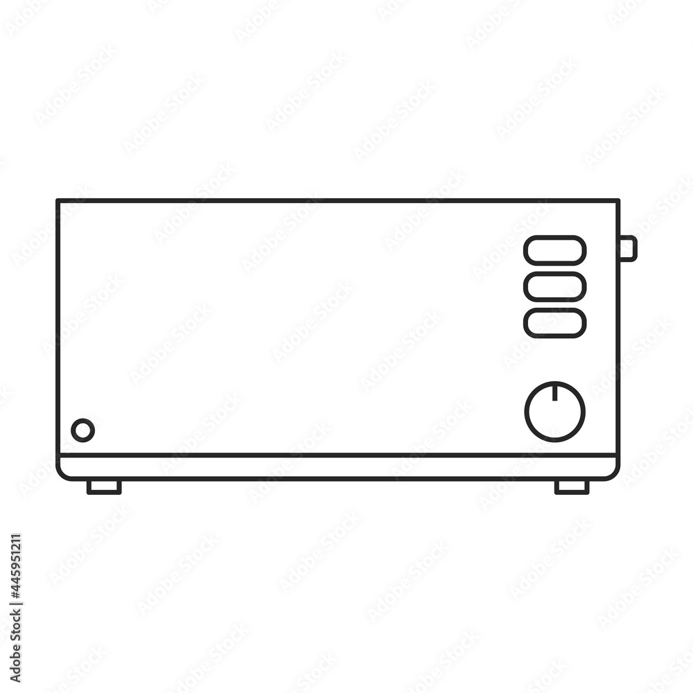 Toaster vector outline icon. Vector illustration appliance kitchen on white background. Isolated outline illustration icon of toaster. Toaster vector outline icon. Vector illustration appliance kitchen on white background. Isolated outline illustration icon of toaster.