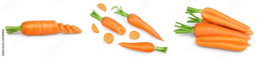 Carrot isolated on white background . Set or collection Carrot isolated on white background . Set or collection