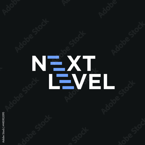 Next Level Stair icon. Grade Logo design. Vector Illustration.
