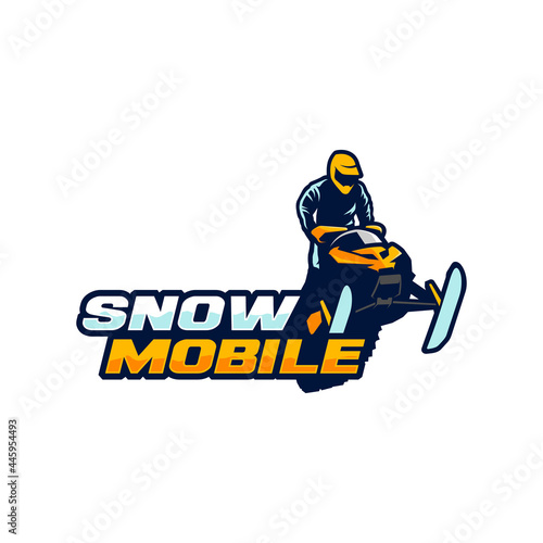 snow mobile logo template