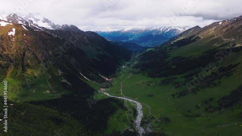 Sofia Valley in Karachay-Cherkessia, Russia. Aerial View photo