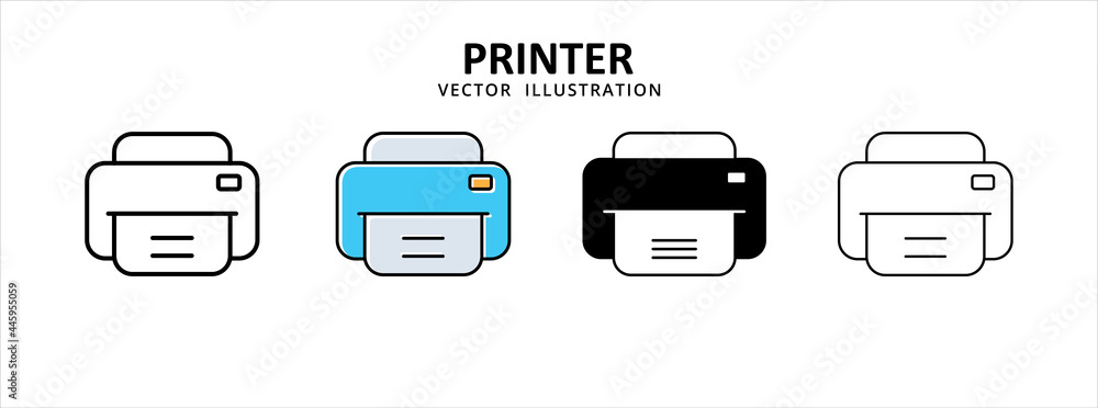 printer home and office work ware icon vector illustration simple flat line graphic design printer home and office work ware icon vector illustration simple flat line graphic design