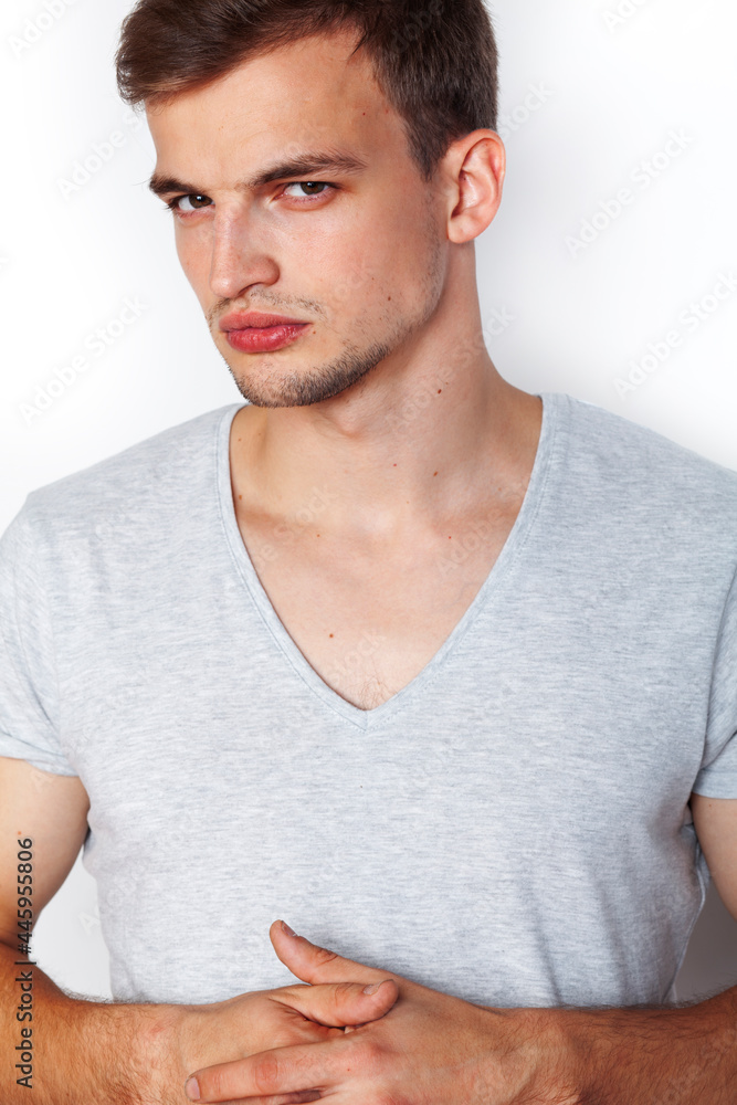 young handsome teenage hipster guy posing emotional, happy smiling against white background isolated, lifestyle people concept young handsome teenage hipster guy posing emotional, happy smiling against white background isolated, lifestyle people concept