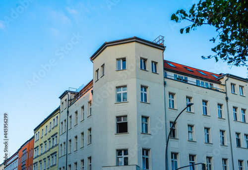 typical corner building at berlin, prenzlauer berg