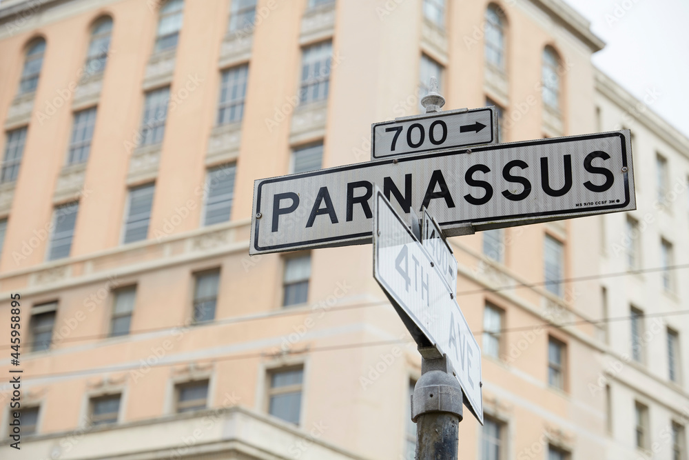 Parnassus Street Sign in San Francisco