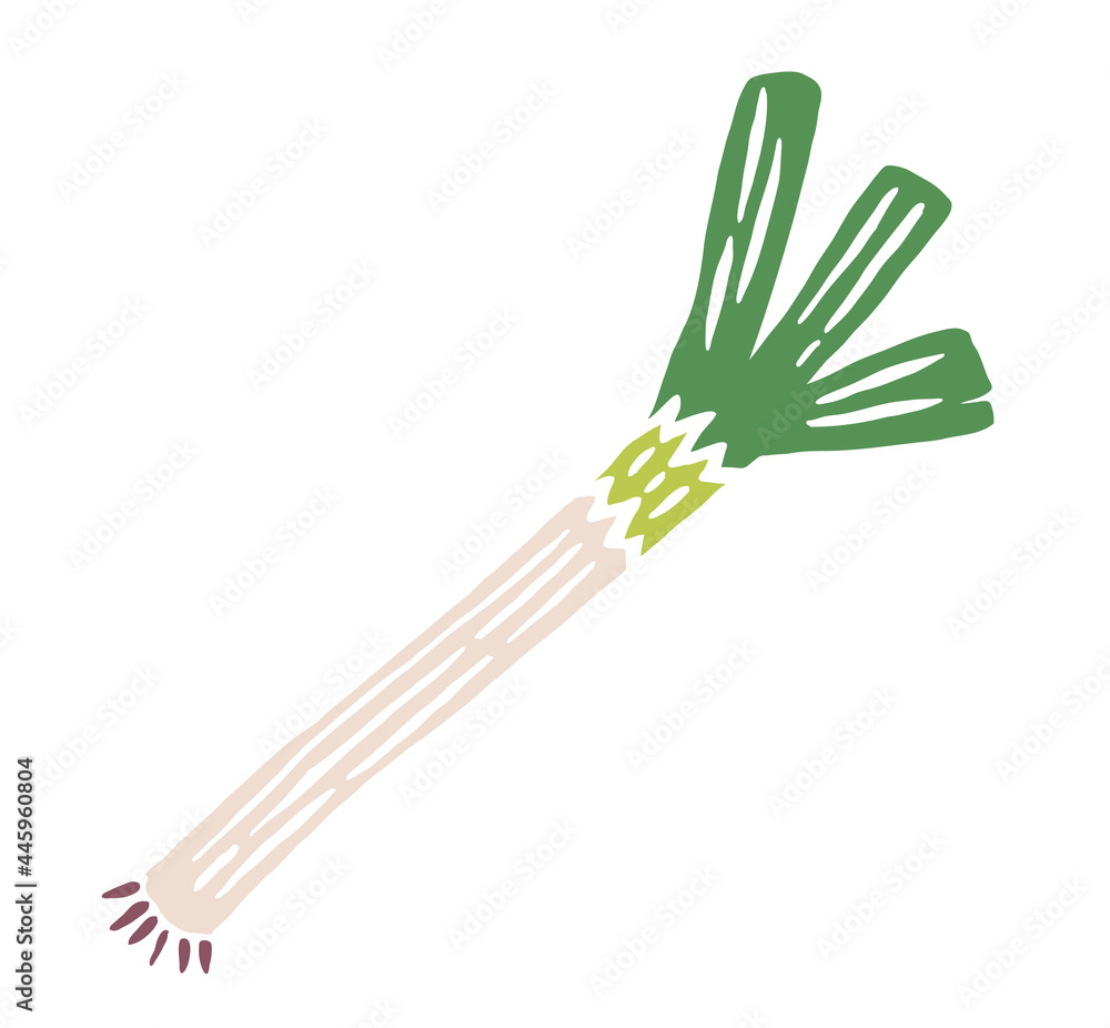 葱 レトロなイラスト 葱 レトロなイラスト