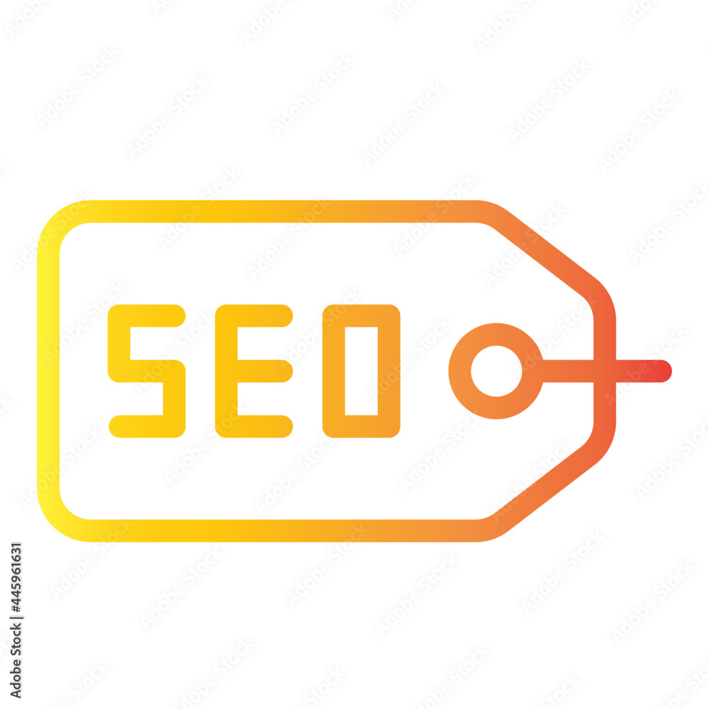 seo tag gradient icon