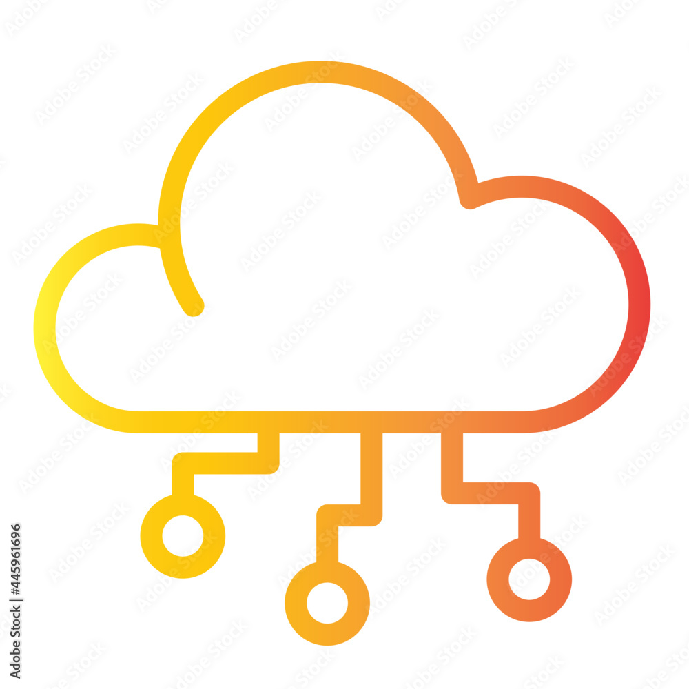 digital cloud gradient icon digital cloud gradient icon
