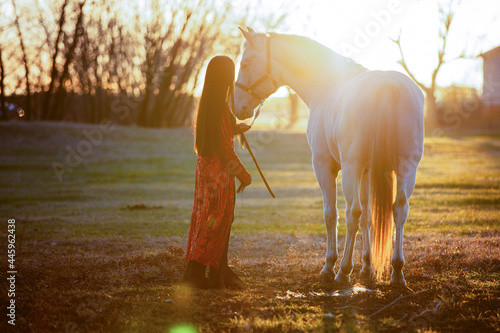 Women with horse