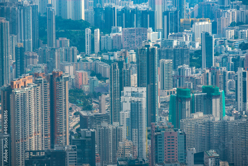 Hong Kong Victoria harbor city landscape  business downtown urban with skyline building tower  Asia district scene of skyscraper architecture view to travel