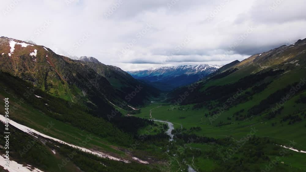 Sofia Valley in Karachay-Cherkessia, Russia. Aerial View Sofia Valley in Karachay-Cherkessia, Russia. Aerial View