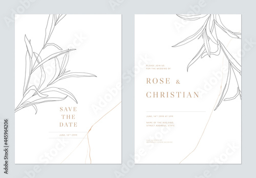 Minimalist foliage wedding ...