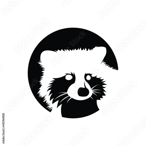 negative space racoon