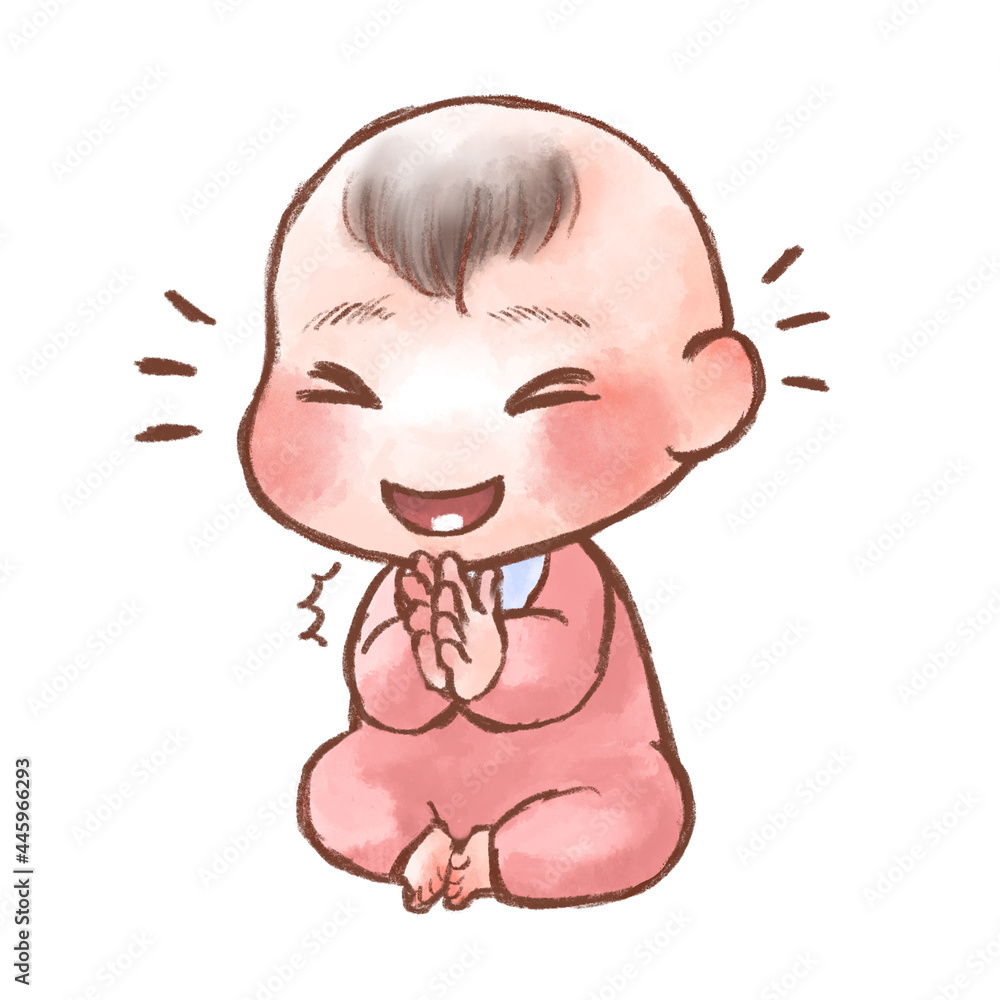 大喜びで手を叩く赤ちゃん Stock イラスト Adobe Stock