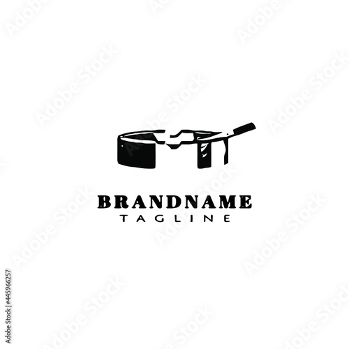 cigarette ashtray logo icon design flat cartoon vector illustration