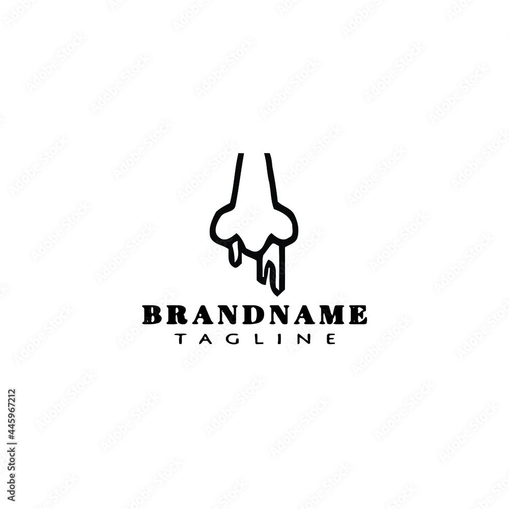 nose with flu logo icon design vector vector illustration