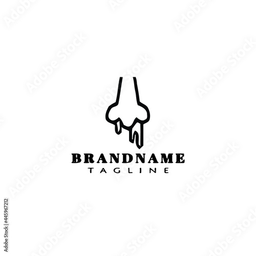 nose with flu logo icon design vector vector illustration
