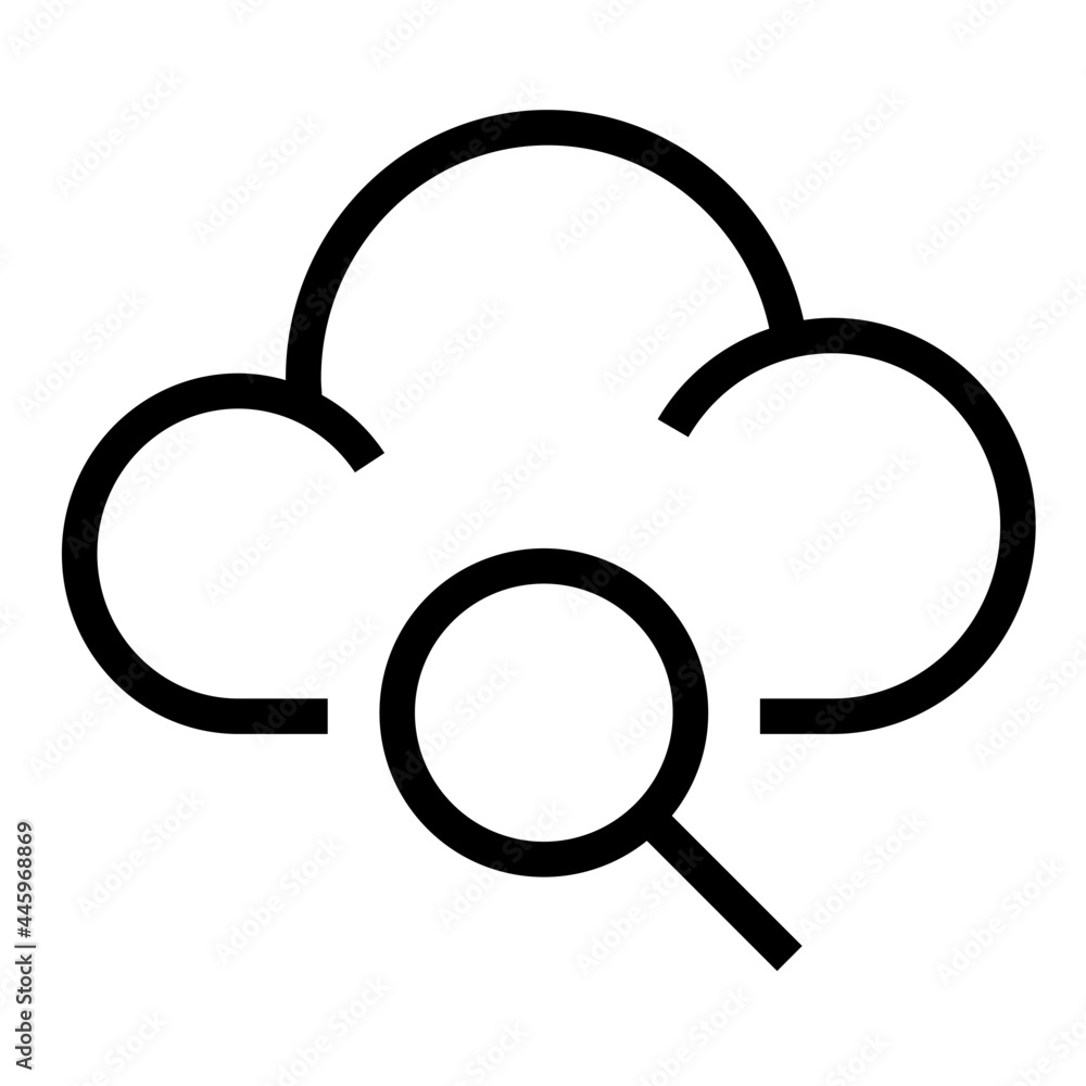 hosting search line icon hosting search line icon