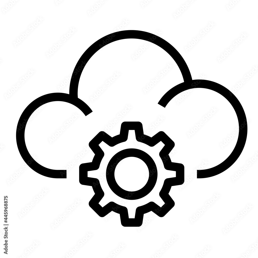 hosting setting line icon hosting setting line icon