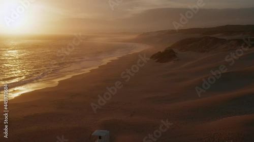 Aerial View Of Sardinia Bay Beach During Sunset In Port Elizabeth, South Africa.