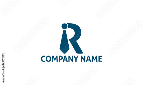 Employment logo design. (R letter logo design) Job R letter logo flat vector template