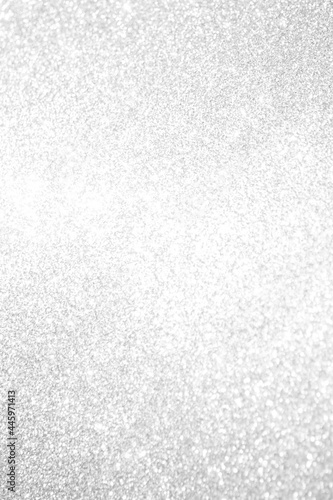 Silver background Abstract Bokeh Christmas.