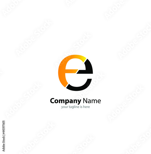 Free Download modern letter e logo concept with white background - GFXLoad