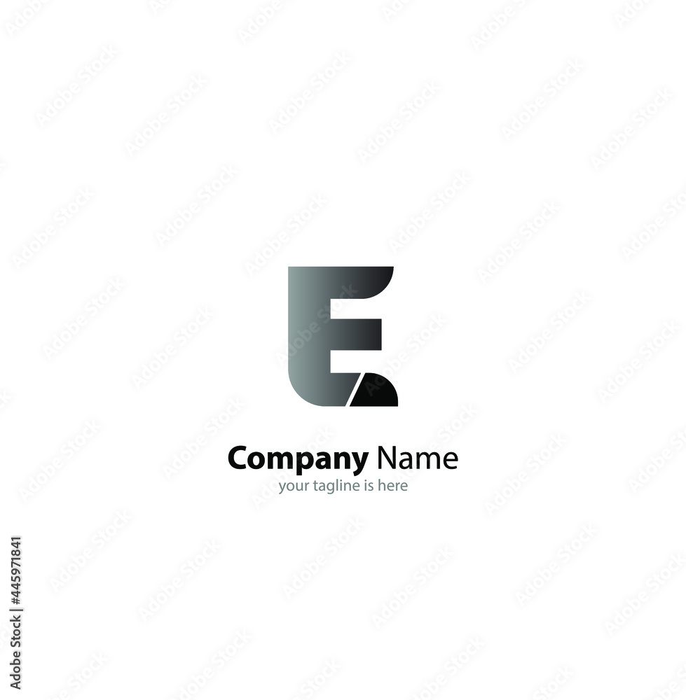 modern letter e logo concept with white background modern letter e logo concept with white background