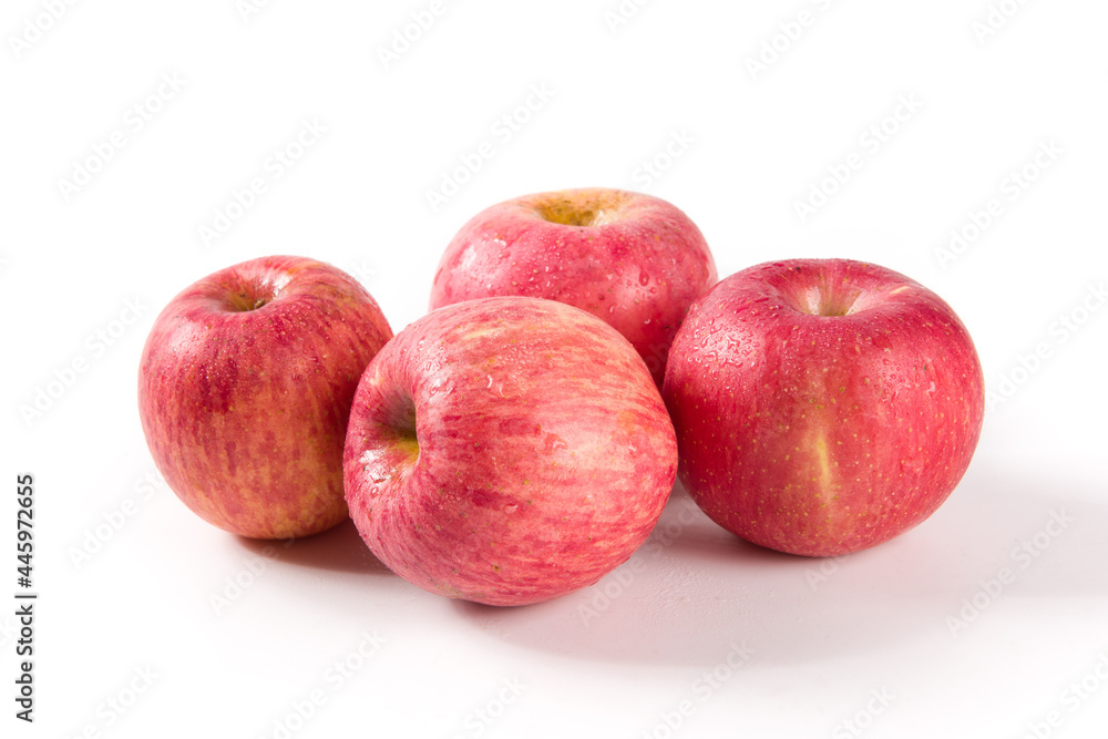 Ripe red apples isolated on white background Ripe red apples isolated on white background