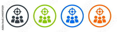 Target audience icon vector, aim people symbol, vector illustration.
