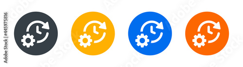 Time management, efficiency, performance, planning and productivity icon.