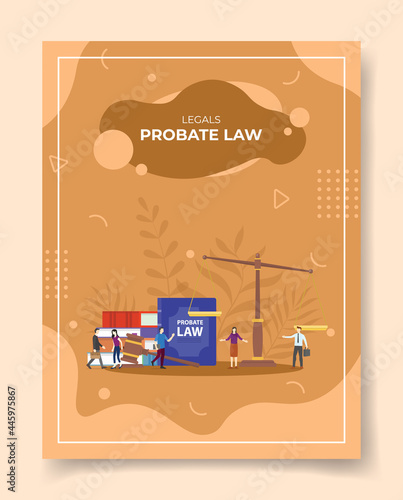 Murais de parede probate law concept for template of banners, flyer, books, and magazine cover
