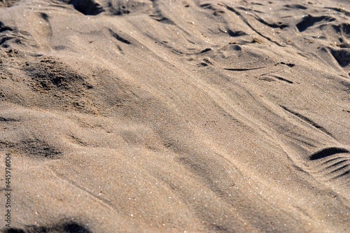 Fine luminous sand patterns in the beach of Matosinhos